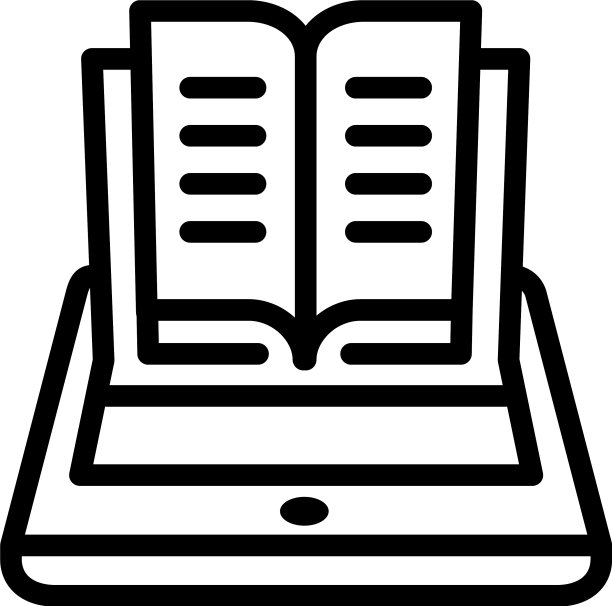 电子书上的智能手机图标轮廓风格图片下载