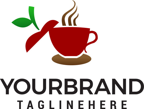 苹果茶标志设计概念模板图片下载