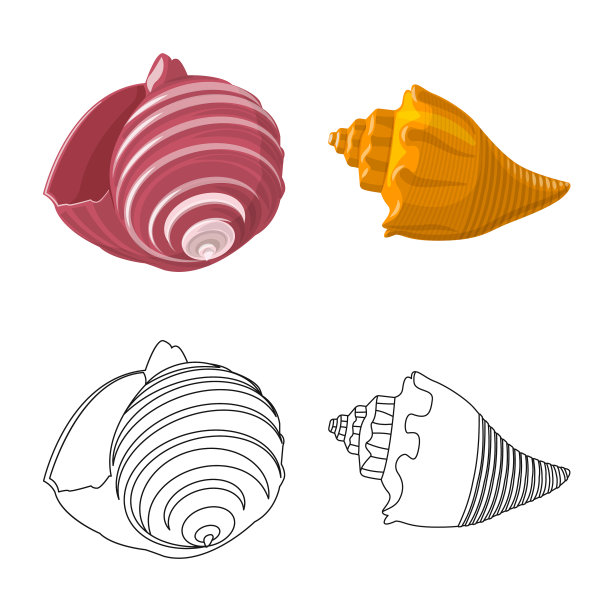 孤立对象动物和装饰标志集图片下载