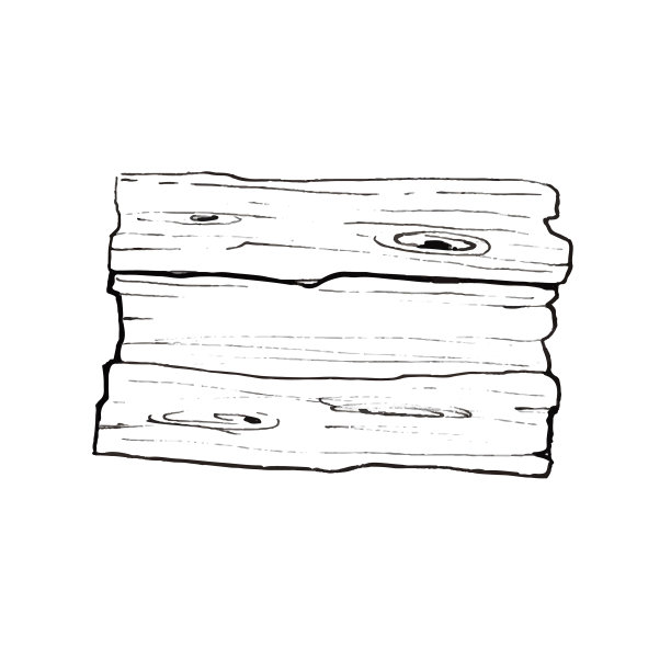 垃圾木板手绘图片下载