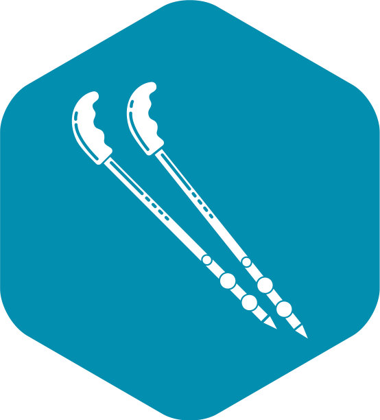 徒步手杖图标风格简单图片下载