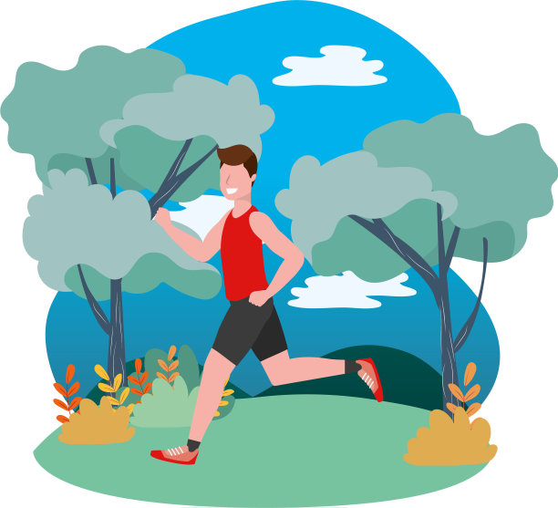 健身运动火车卡通图片下载