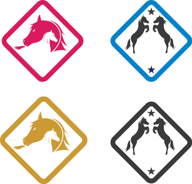 马标志模板图片下载