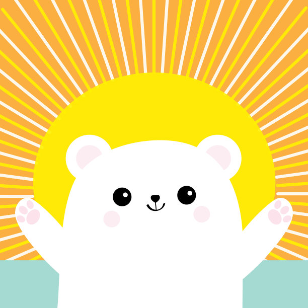 北极熊的幼崽伸手去抓一只图片下载