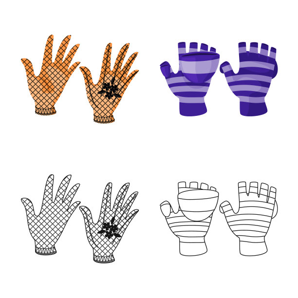 孤立物体轮廓和安全图标设置图片下载