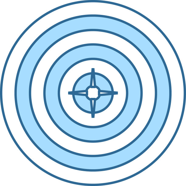 目标与省道在中心图标图片下载