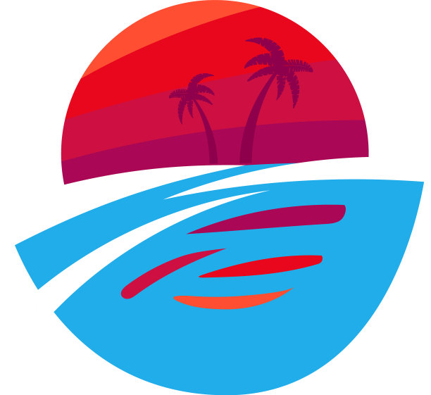 夏天日落的手掌图片下载