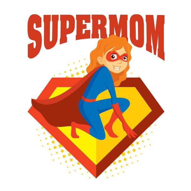超级英雄卡通人物超级妈妈图片下载