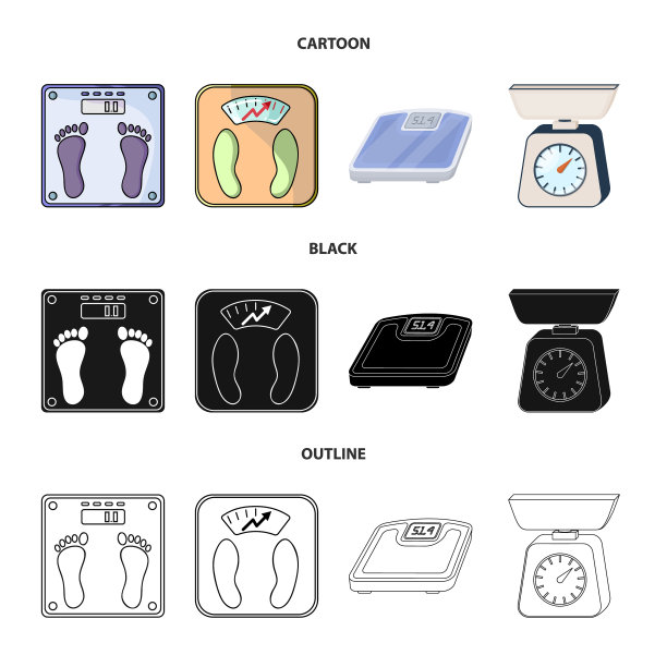 设计重量和实验室图标集图片下载