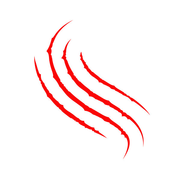 红色血淋淋的爪子，动物，抓，刮，跟踪，猫图片下载