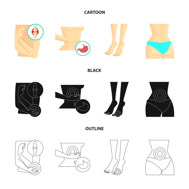 设计医院和渲染图标集图片下载