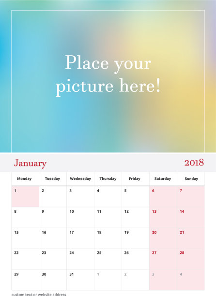 干净的日历模板图片下载