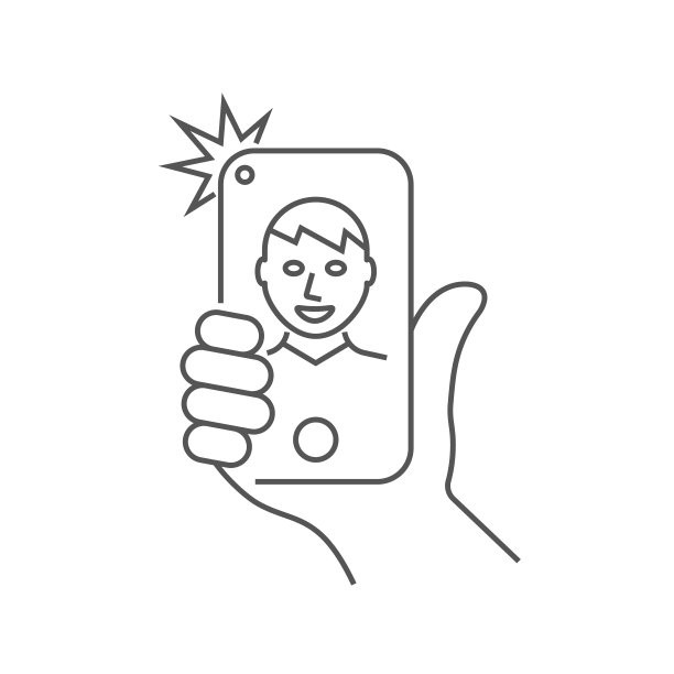 手拿着手机，男人拿着图片下载