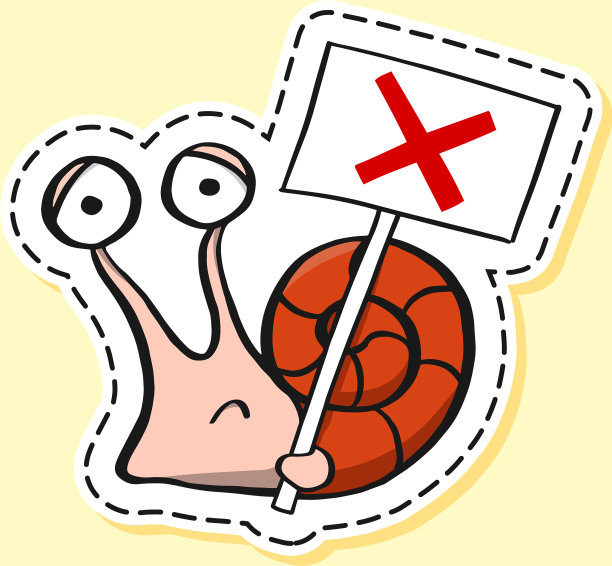 蜗牛贴纸有趣的表情符号元素图片下载