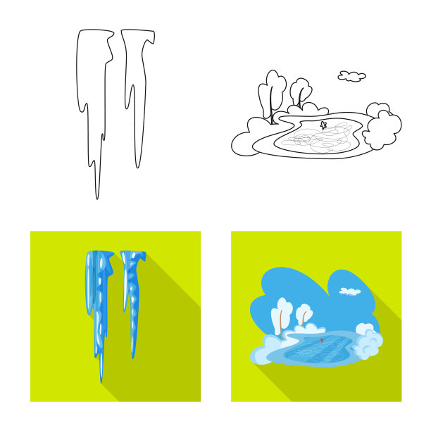 的孤立对象纹理和冻结符号集图片下载