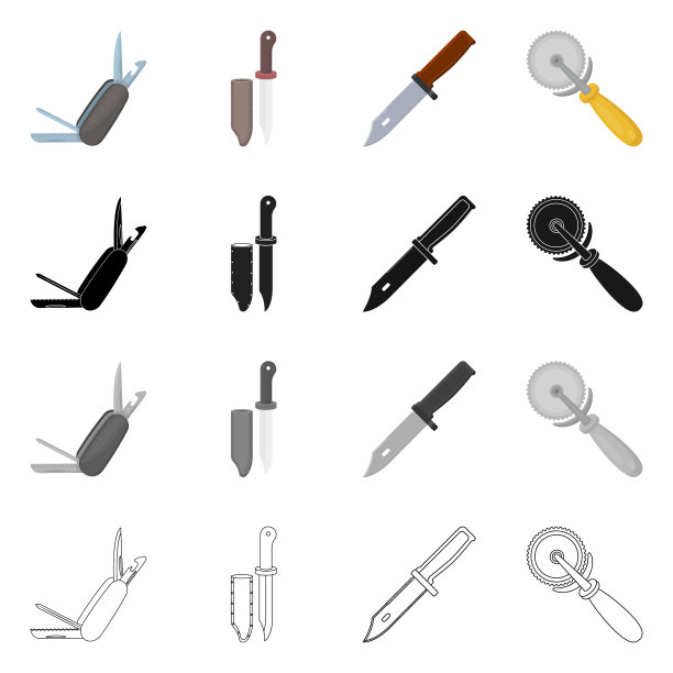 设计刀和切割图标的收藏图片下载