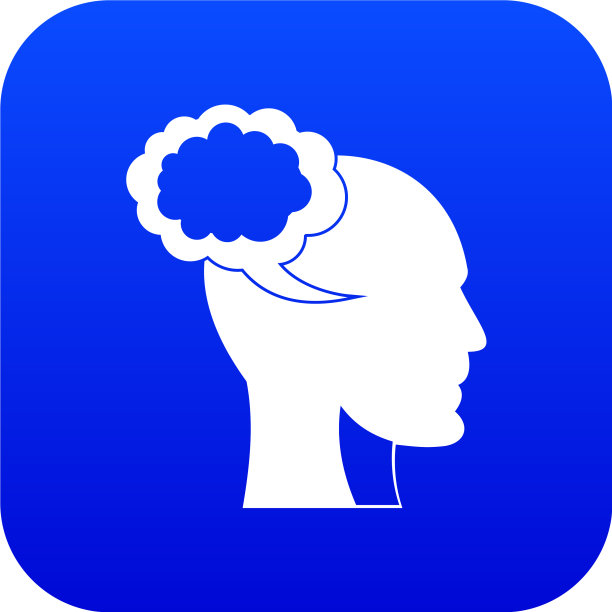 语音气泡与人的头图标数字蓝色图片下载