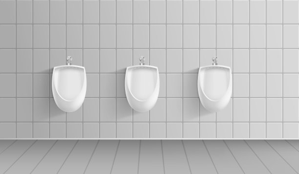 逼真的3d详细的男人公共厕所图片下载