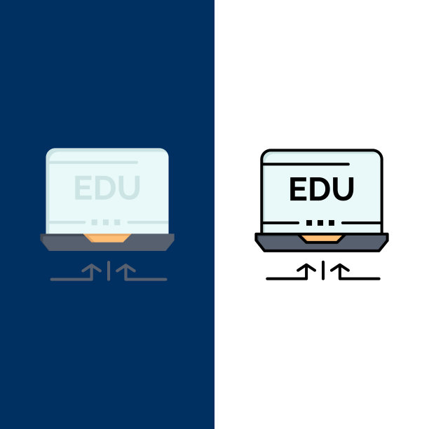 笔记本电脑硬件箭头教育图标平坦和图片下载