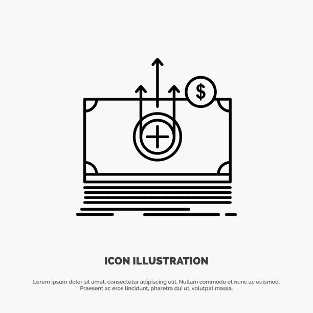 钱美元医疗转帐线图标图片下载