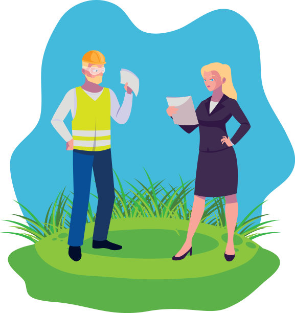 男建造师和女工程师图片下载