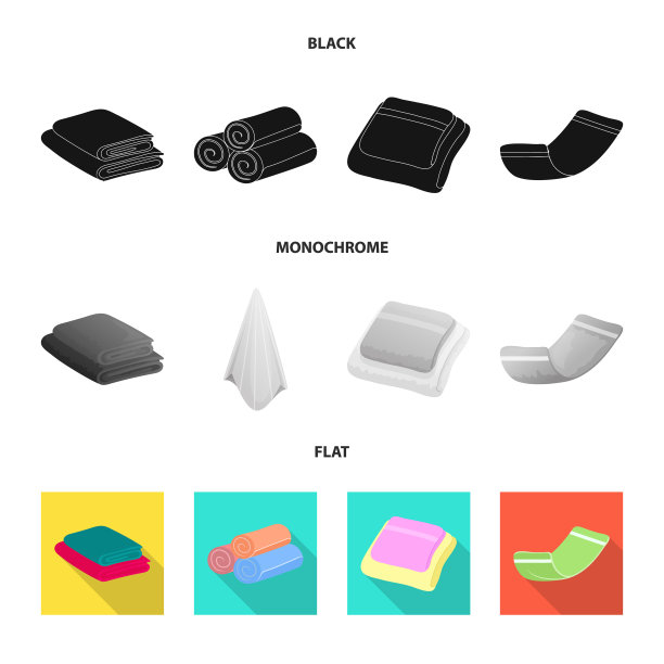 孤立对象软而干净的标志集图片下载