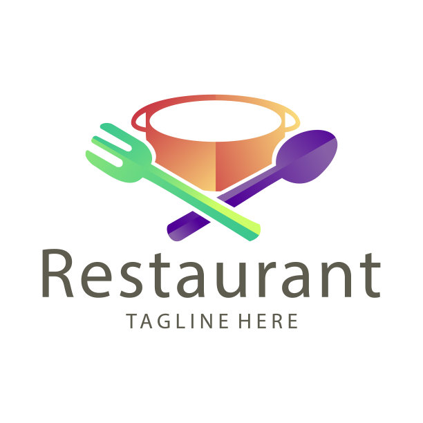 优雅的餐厅餐饮标识设计图片下载