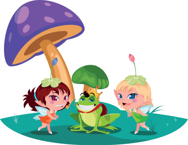 美丽的魔法仙子与癞蛤蟆王子在一起图片下载