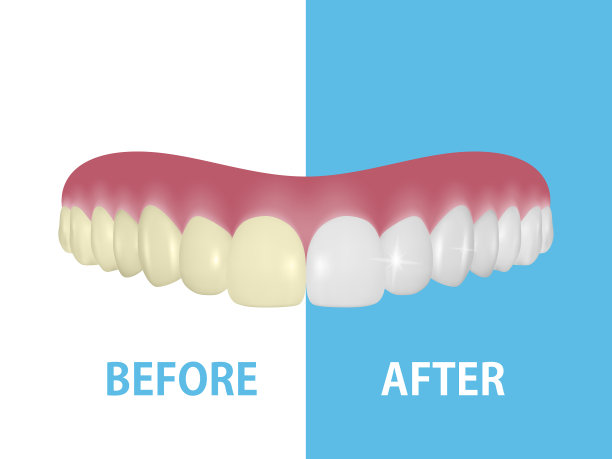 背景与3d逼真渲染假牙图片下载