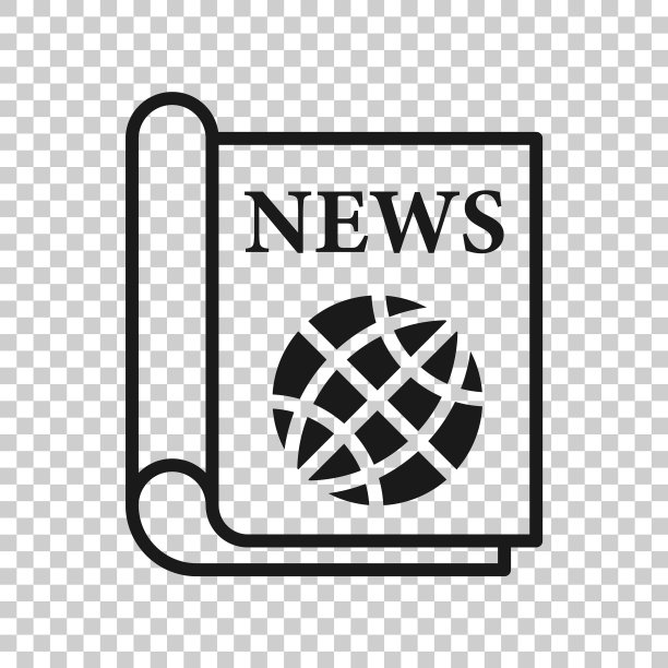 杂志页面图标在透明风格新闻上图片下载