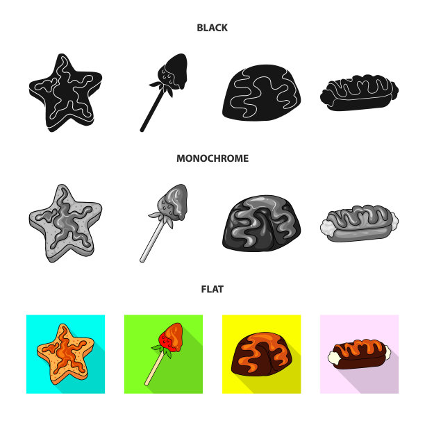 设计糖果和烹饪标志图片下载