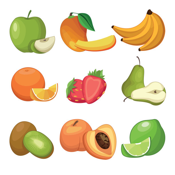 美味水果套装漫画图片下载