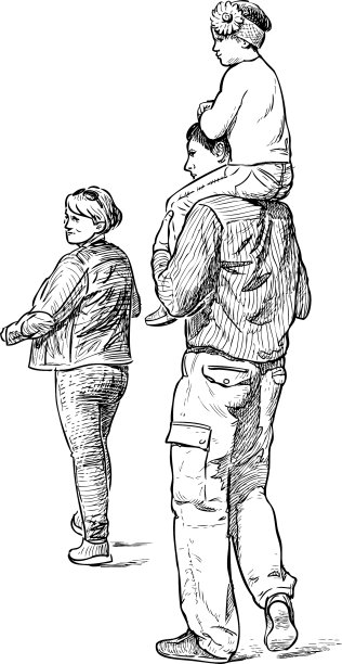 一家人在散步图片下载