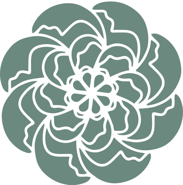 绿色玫瑰花曼陀罗图案有机图片下载