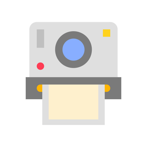 即时相机夏季聚会相关的平面图标图片下载