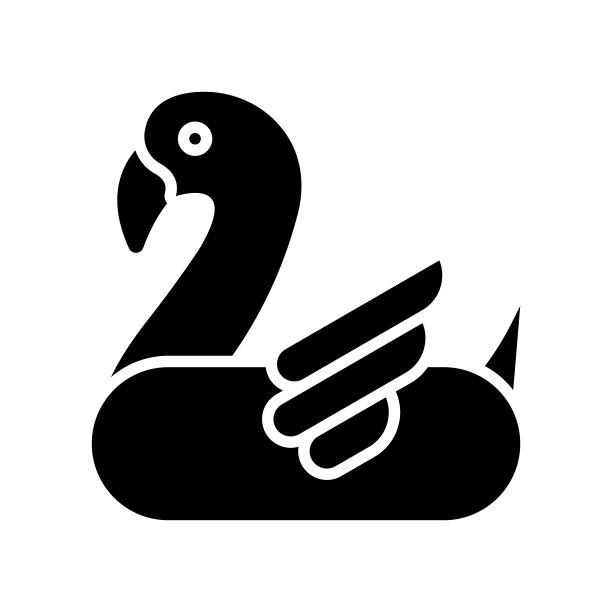 火烈鸟夏季派对相关固体图标图片下载