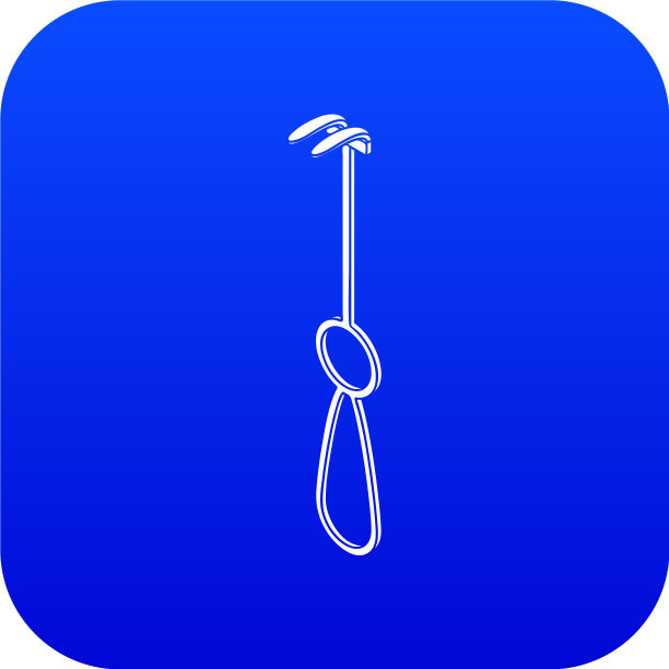 手术钩图标蓝色图片下载