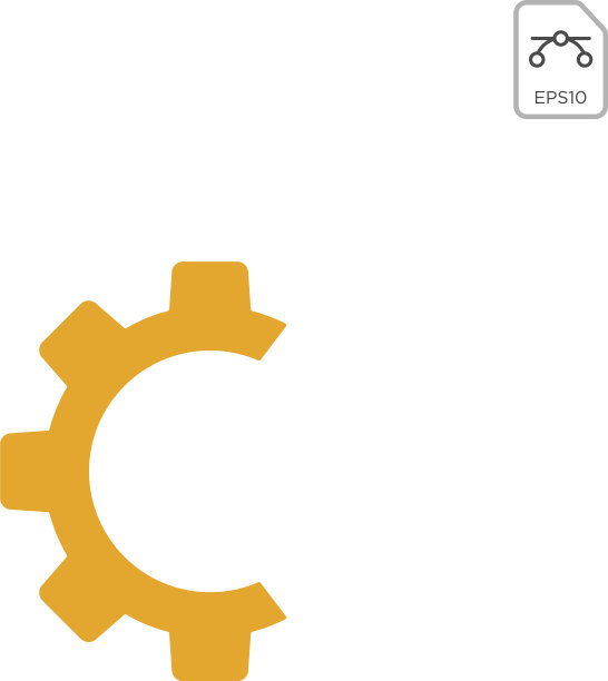 齿轮标志设计抽象业务孤立图片下载