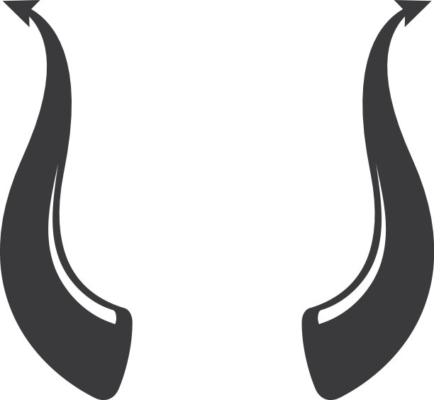 魔鬼角标志图标设计图片下载