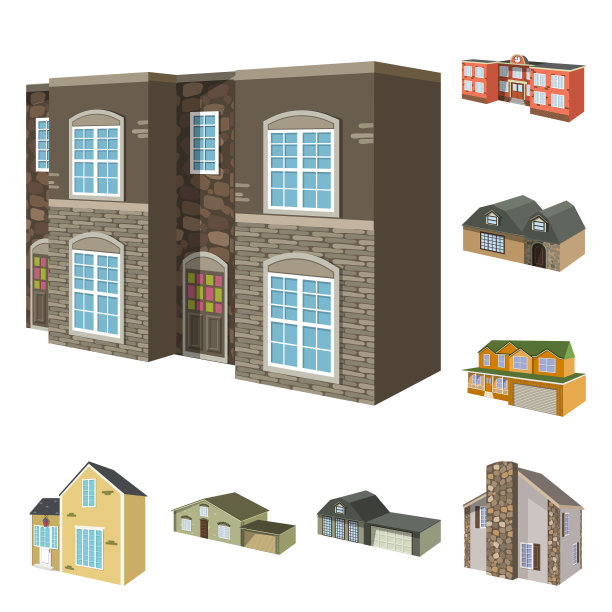 设计建筑和家居标志图片下载