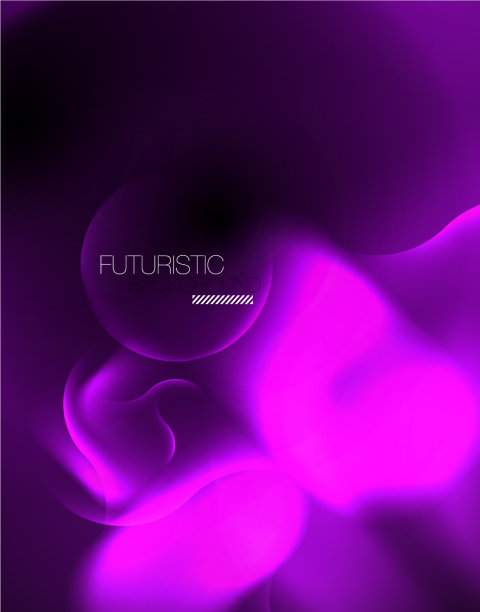 发光氖几何波模板图片下载