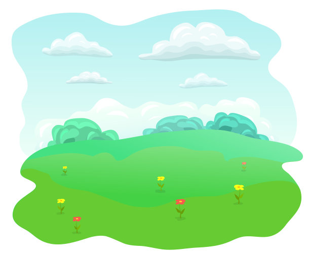 简单平坦的草甸，夏日的田野上布满了红色和图片下载