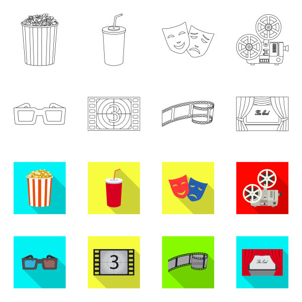 设计电视和电影标牌图片下载