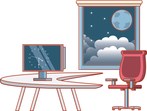 办公室工作场所孤立图标图片下载