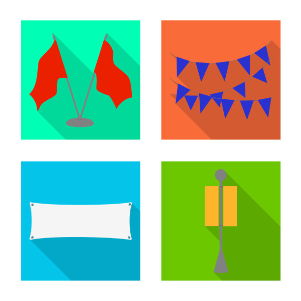 孤立物体织物和白色符号集图片下载