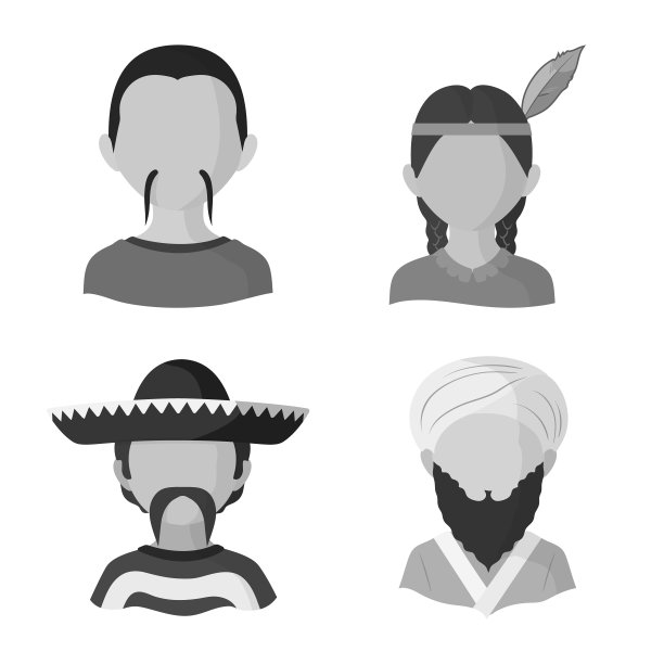 孤立对象人与文化符号的集合图片下载