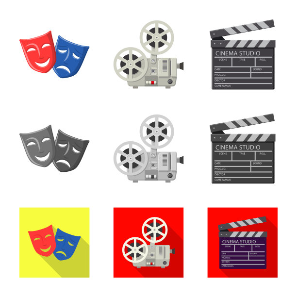 孤立对象电视和拍摄标志图片下载