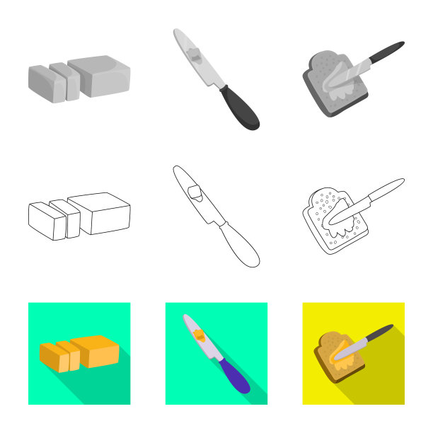 设计奶油和产品符号集图片下载