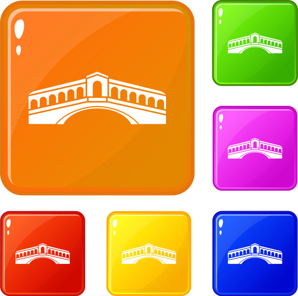 威尼斯桥图标设置颜色图片下载