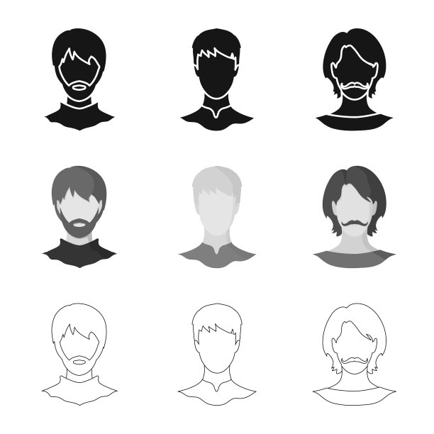 设计专业和照片图标集图片下载